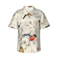 thumbnail image 2 of Picia Little Birds Gentle Cotton Regular Fit Short Sleeve Casual Hawaiian Shirt for Men-3X-Large, 2 of 9