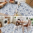 thumbnail image 6 of Summer Ocean Washable Area Rugs 4'x6', Blue Retro Conch Starfish Shell Low Pile Throw Living Room Rug Non-Slip Sturdy Edge Binding Carpet for Indoor Entryway Bedside Kitchen, 6 of 9