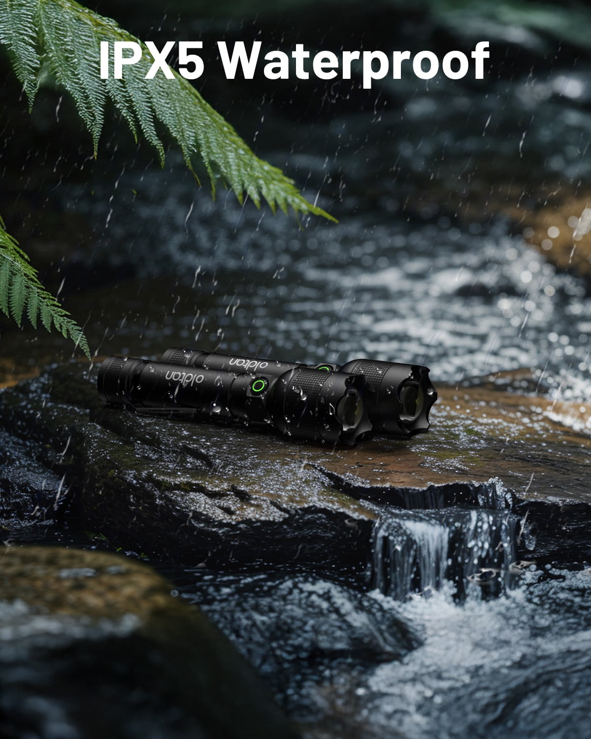 Oldtan Rechargeable Flashlights with High Lumens, Mini Metal Flashlights for Outdoor,2 Pack (Black)