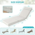 thumbnail image 6 of MOPHOTO 2 Pcs Chaise Lounge Cushions Outdoor, 80x26x5 Inch Thick Waterproof Outdoor Furniture Cushions with Removable Cover, Patio Lounge Chair Cushions for Outdoor Furniture, Beige, 6 of 9