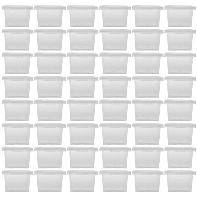 Shisuyan 100 Pcs Boîtes d'Élevage pour Reptiles Boîtes d'Alimentation Transparentes Cage pour Insectes Réservoir