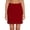 Wine, variant on RoamHome Women's High-Waisted Lace Hem Mini Skirt Casual Elastic Waist A-Line Summer Short Skirt with Side Slit