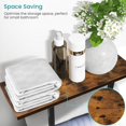 thumbnail image 4 of Woeilo Bathroom Wall Mounted Towel Rack, Towel Rack with Wooden Frame and 3 Hooks for Hanging Towels, Hand Towels, Bath Towel Organizer for Small Bathrooms, RVs, Country Brown Country Brown, 4 of 5