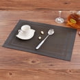 thumbnail image 3 of PVC mantel de mesa de aislamiento térmico marco diagonal hogar restaurante posavasos impermeable antideslizante manteles individuales para mesa de comedor 6 piezas Vogacara ZHF0319, 3 of 5
