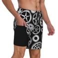 thumbnail image 2 of Daiia Metallic Gears Mens Swim Trunks Swim Shorts Quick Dry Swim Shorts with Mesh Lining Pockets-Medium, 2 of 9