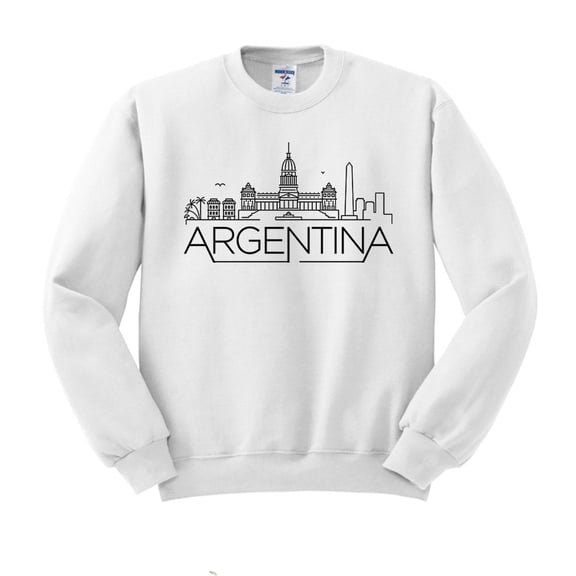 Skyline Argentina Sweatshirt Unisex Large White
