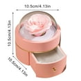 thumbnail image 2 of Unique Ring Box Preserved Flower Ring Box Velvet Jewelry Gift Box with Magnet Closure for Valentine's Day Engagement Proposal Preserved Flower Jewelry, 2 of 8