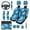 Blue Marble, variant on Binienty Camo Hunting Car Seat Covers Full Set Front And Backseat Covers with 15 Inch Steering Wheel Cover Headrest Cover Center Console Cushion Pad Seatbelt Pads 14 Pack Vehicle Interior Accessories