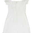 thumbnail image 2 of Rebecca Taylor Womens Slub Suiting Sheath Dress, White, 8, 2 of 2