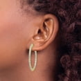thumbnail image 3 of 14ky Yellow Gold Oro Spotlight Lab Grown Dia. SI+, H+, Oval Hoop w/Safety Lock Earrings - 41mm, 3 of 4