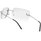 thumbnail image 1 of Gafas de sol knliwkm Rectángulo sin montura Y2k Fashion UV400, 1 of 7