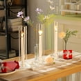 thumbnail image 5 of YANGLI 12 Set Christmas Glass Hurricane Candle Holders - 12.6 Inch Tube Shape with Taper Holders for Wedding, Party Table, 5 of 5