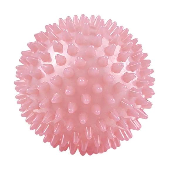Spiky Massage Ball, Solid PVC Deep Tissue Fascia, for Foot Back and Plantar Fasciitis Muscle Recovery, Pink, 2.68 in