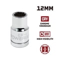 thumbnail image 2 of Powerbuilt 1/2 Inch Drive x 12 MM 12 Point Shallow Socket - 642031, 2 of 5