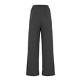 thumbnail image 4 of Women's Soft Wide Leg Pants with Pockets High Waist Casual Lounge Dark Gray M, 4 of 8