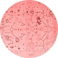thumbnail image 1 of Ahgly Company Indoor Round Oriental Red Traditional Area Rugs, 6' Round, 1 of 4