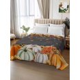 thumbnail image 3 of Full Flat Sheet Only Thanksgiving Pumpkin Maple Leaf Soft Microfiber Cooling Bedding Sheets Sunflower Black Board Flat Bed Sheet for Hotel,Home Decor, 3 of 9