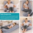 thumbnail image 6 of U-Shaped Pregnancy Pillow for Sleeping, Full Body Support for Back, HIPS & Belly - 57 Inch Maternity Pillow with Machine Washable Cover | Maternity Essential, 6 of 9