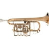 Scherzer Meister Johannes Rotary Valve Piccolo Trumpet Lacquer Gold Brass Bell
