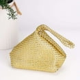 thumbnail image 3 of Spencer Women's Rhinestone Clutch Evening Bags Glitter Triangle Wrist Purse for Party Prom Wedding Valentine's Day Gift, Gold, 3 of 9