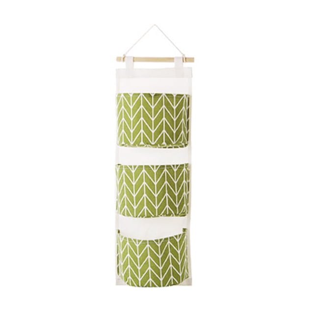 Wosthever Bolsa de almacenamiento para colgar en la pared de alta calidad, 1 unidad, organizador de sujetadores de juguetes, bolsa de bolsillo Almacenamiento y organización del hogar verde