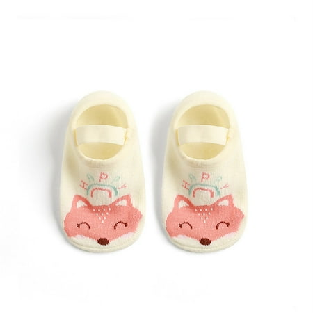 

Quealent Baby Toddler Anti Slip Socks Cute Floor Socks 0 To 3 Years Infants Boys Beige 2-3 Years