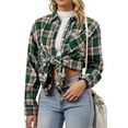 thumbnail image 4 of Fantaslook Plaid Shirts for Women Button Down Flannel Shirts Casual Loose Long Sleeve Blouses Tops, 4 of 9