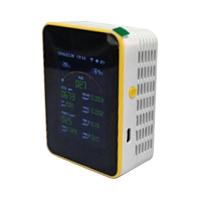 Portable PM0.3 PM1.0 PM2.5 PM10 CO CO2 TVOC HCHO Tester Clock_Perfect Gift