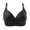 Black, variant on Minimizer Bras for Women Plus Size Fashion Rhinestones Heart Print Wireless Comfy Push Up Bralettes All-Day