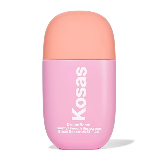 Kosas DreamBeam Protector solar mineral SPF 40 - Protección solar líquida suave para la cara - Base de maquillaje ligera con ceramidas y péptidos de ácido hialurónico - Acabado radiante sutil original