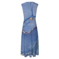 thumbnail image 4 of LOVZFMLL Robes Femmes Mode Printemps/été Imprimé Décontracté Col en V Sans Manches Longue Jupe, 4 of 5