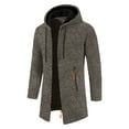 thumbnail image 1 of LUOGENLI Mens Sweater Zip up Male Winter Fashion Sweater Jacket Long Sleeve Thick High Neck Soild Color Check Sweater Cardigan Jacket Mens Sweater Jackets Lightweight Coffee Size L, 1 of 4