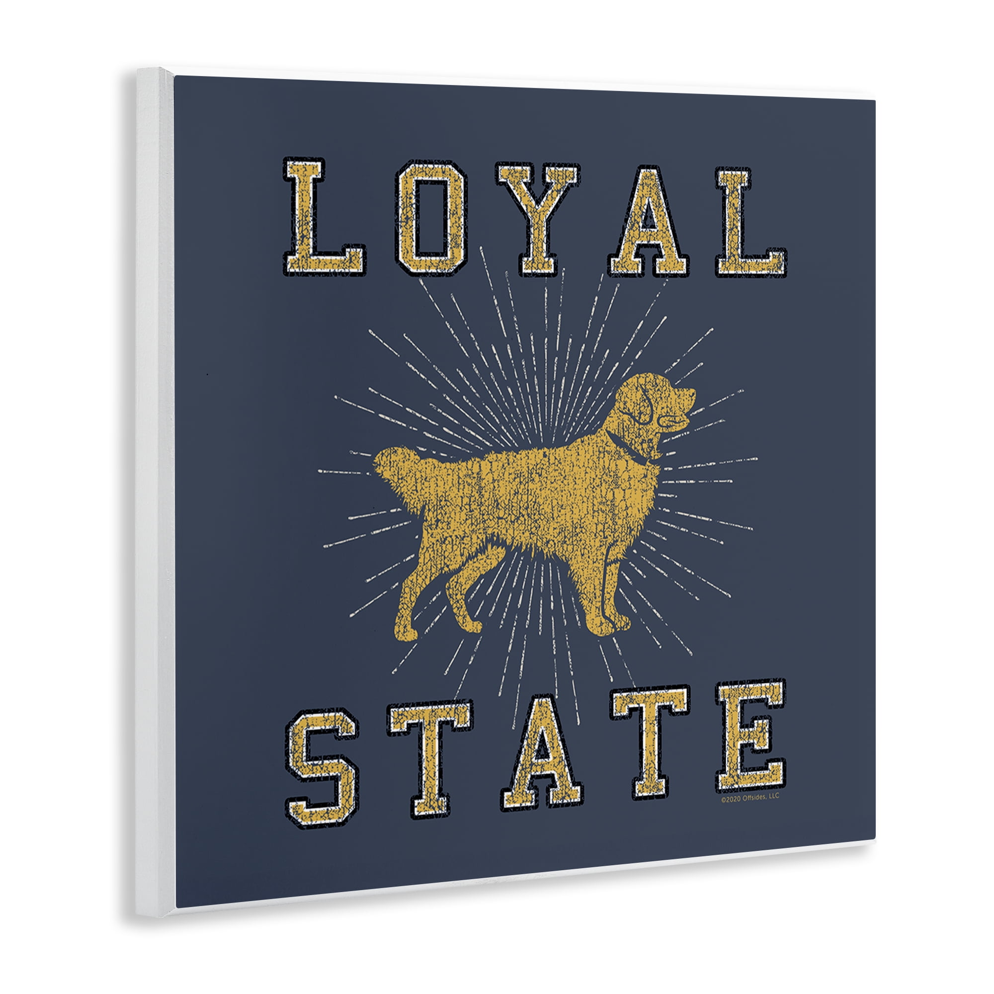Stupell Industries Varsity Loyal State Novelty & Humor Painting Unframed Art Print Wall Art, 12 x 12