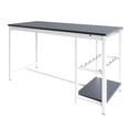 thumbnail image 6 of Castle Place 3-Piece Metal Dining Set with Integrated Wine Rack and Shelving, White, 6 of 6