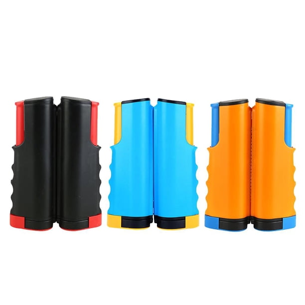 Juego de 3 rejillas de tenis de retráctiles, resistentes y resistentes, rejilla de red, fácil instalación Negro + azul + naranja Baoblaze Mesas retráctiles Tennis Net