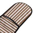 thumbnail image 2 of Dailycode Double Sided Oven Mitt with Loop Heat Resistant Kitchen Long Potholders 7" x 35" Brown and White Striped, 2 of 6