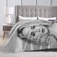thumbnail image 4 of Jennifer Lawrence Flannel Blanket Soft Air Conditioner Blanket Anti-Pilling Lap Blanket for Sofa Bedroom Living Room60"x50", 4 of 6