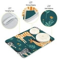 thumbnail image 4 of Zebra in Leaves Dish Drying Mat Dish Drainer Rack Mats Water Absorbent Non-Slip Easy Clean Heat Resistant for Kitchen Counter, 4 of 8