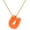 Orange, variant on Bubble Letter Necklace for Women,14K Gold Plated Enamel Colorful Balloon Initial Pendant Box Chain Necklace, Dainty Jewelry Gift