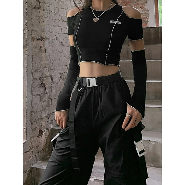EPTSZ Women's Clothing Sets Contrast Trim Crop Tube Top & Stacked Pants Set  Fashion Beauty Lovely Unique (Color : Black, Size : Large) : :  Clothing, Shoes & Accessories