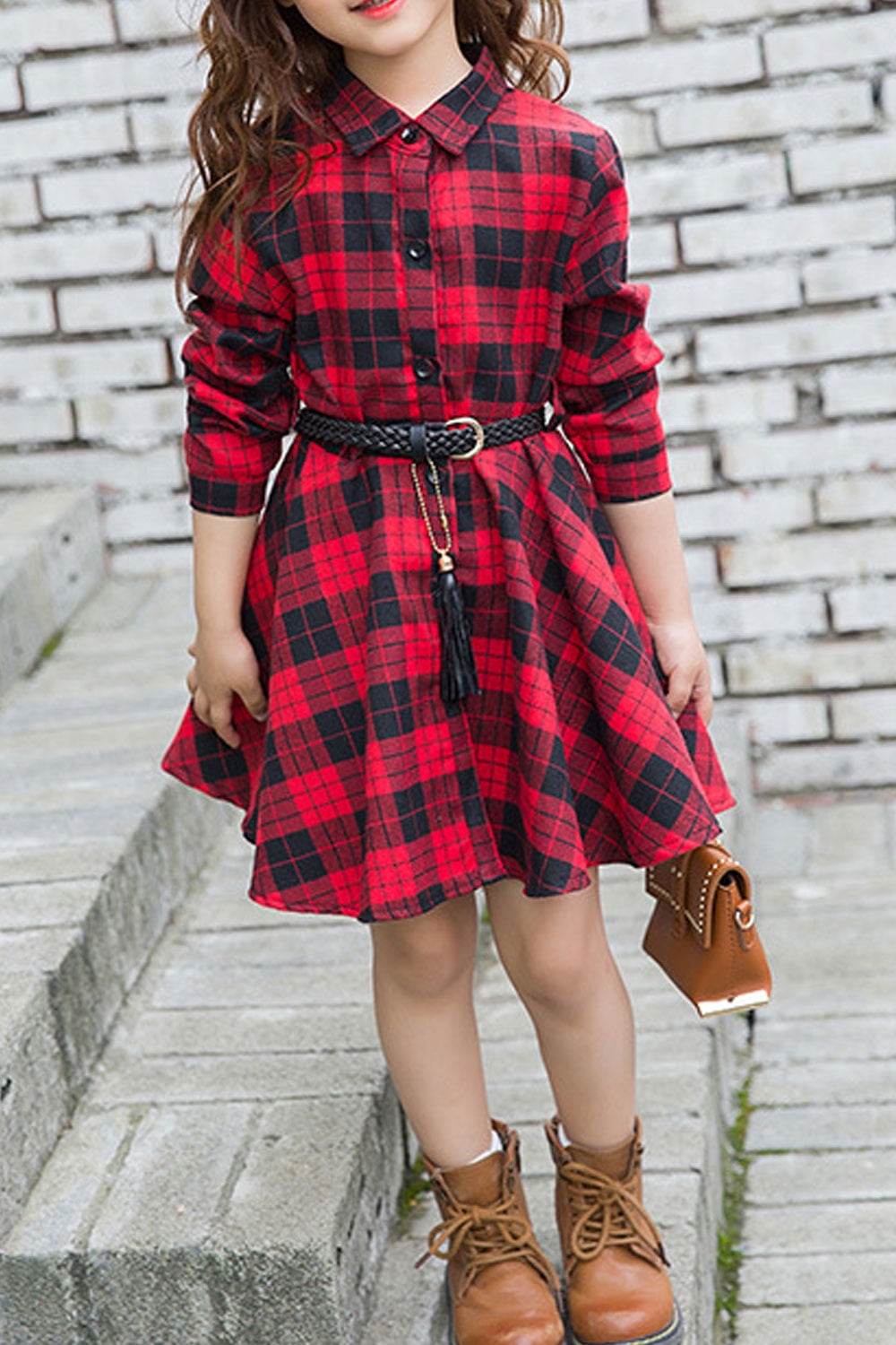 kids plaid dress