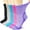 Multihued, variant on LOFIR Diabetic Socks for Women,Above Ankle Loose Top Non-Binding Comfort Wide Calf Socks for Sensitive Feet, 5 Pairs Sizes 11-13