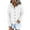 White, variant on Lovskoo Women 2023 Fall Spring Button Up Hooded Jacket Long Sleeve Casual Cropped Coats Outerwear with Pockets Red
