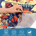 thumbnail image 3 of Yayeee Kitchen Curtains Tier Pair Light Filtering 27"x36" Rod Pocket Short Cafe Window Panel, Beige Geometric Eagle, 3 of 7