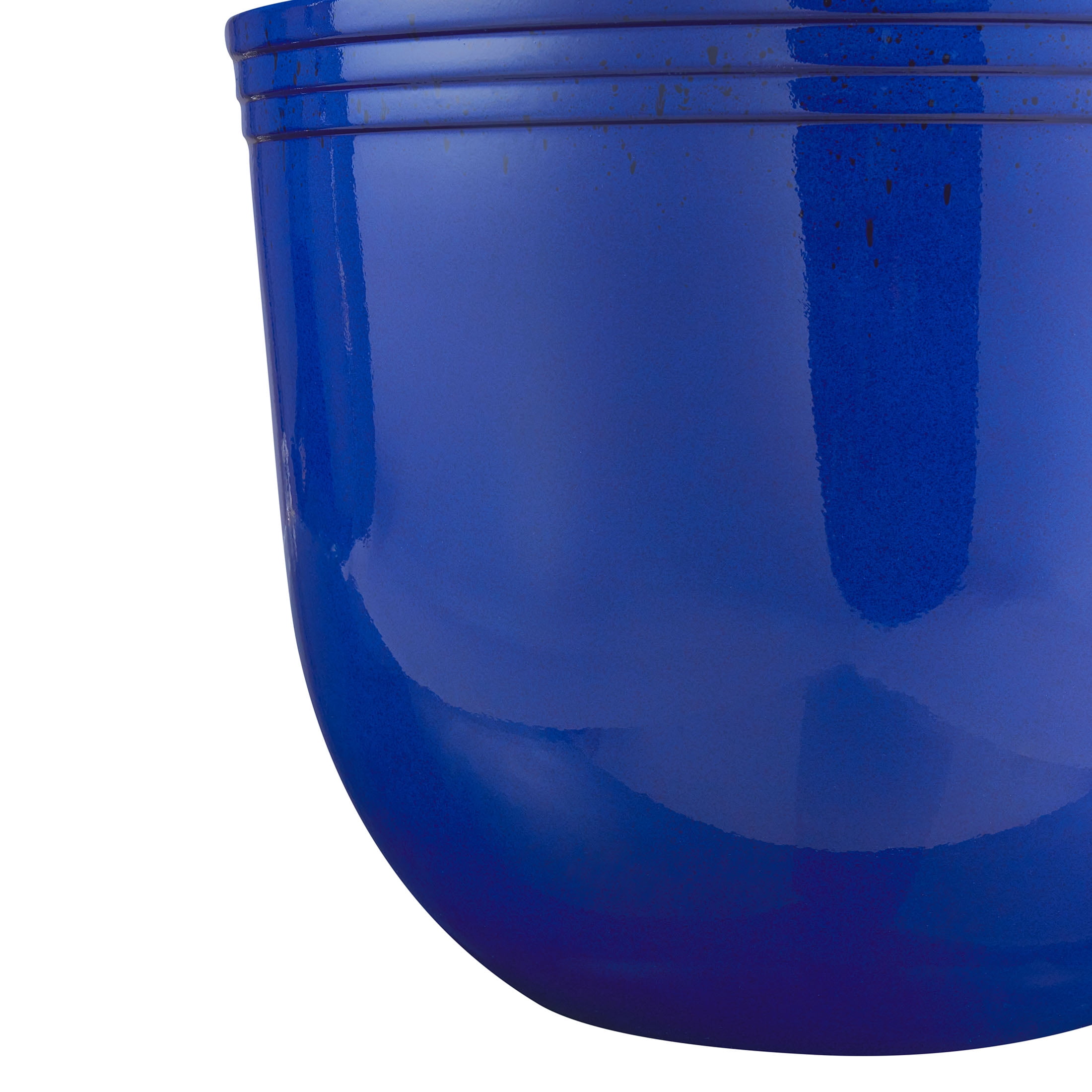 (4 pack) Better Homes & Gardens Round Meadow Planter 16 Inch Blue Glazed Finish