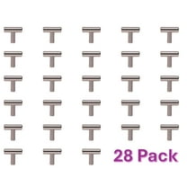 Better Homes & Gardens 1-9/16" (40 mm) Bar Knob, Satin Nickel, 28 Pack