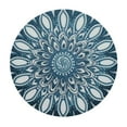 thumbnail image 4 of WYYP Dahlia Floral Medallion Compass Mandala Style Outdoor Fitted Tablecloth White, 4 of 8