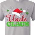 thumbnail image 3 of Inktastic Uncle Claus with Christmas Santa Hat and Snowflakes T-Shirt, 3 of 4