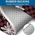 thumbnail image 4 of Red and Black Checkered Christmas Snowflake Pattern Bathroom Rugs Sets 3 Piece,Toilet Cover Set,Absorbent Non Slip Bathroom Mats Sets with U-Shaped Contour Rug Toilet Rug Set, 4 of 5