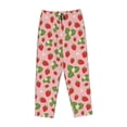 thumbnail image 6 of Uemuo Strawberries Pattern Women's Wide Leg Palazzo Lounge Pants with Pockets Light Weight Loose Comfy Casual Pajama Pants-Small, 6 of 9